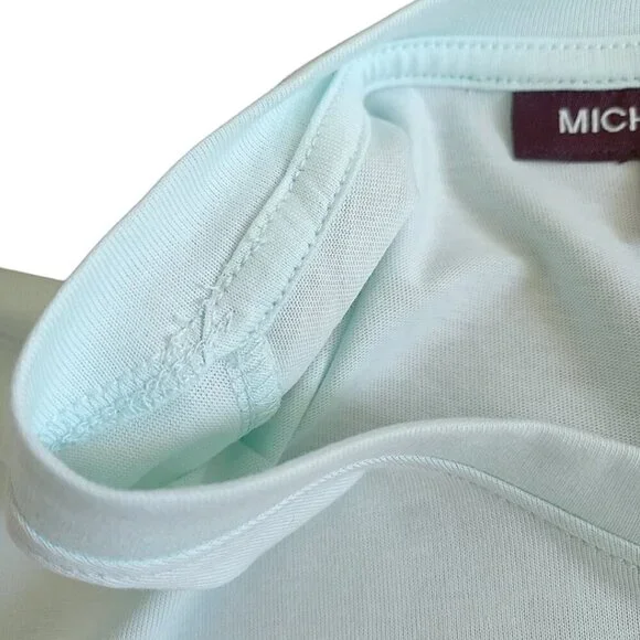 Michael Kors Men's Crewneck T-Shirt Turquoise Tint Size L NWT - Picture 6 of 9